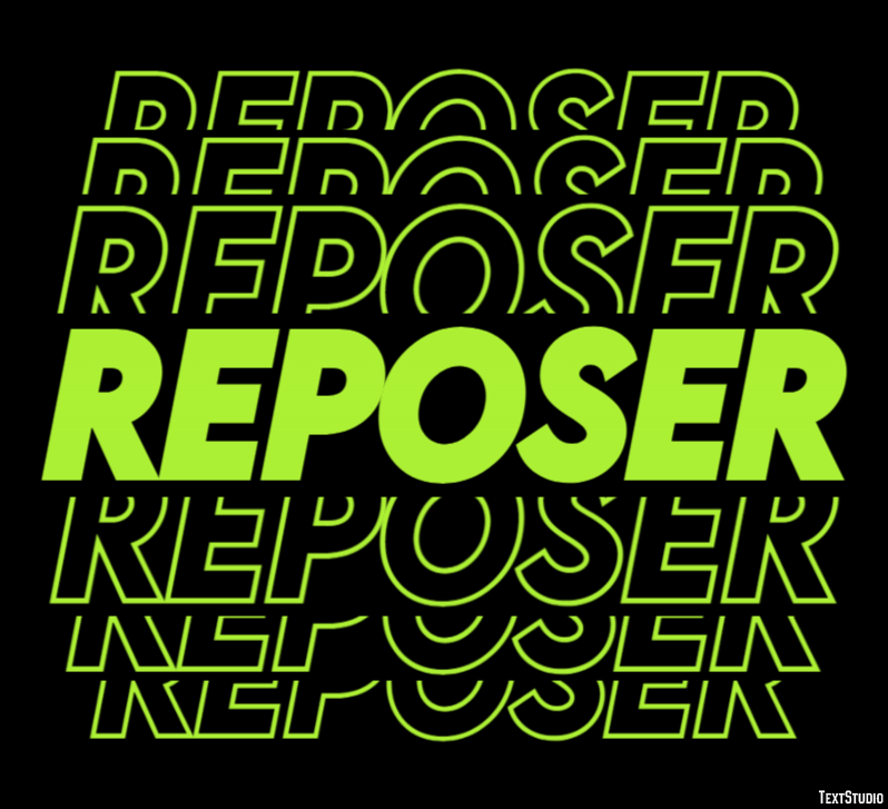 Reposer Effet de texte
