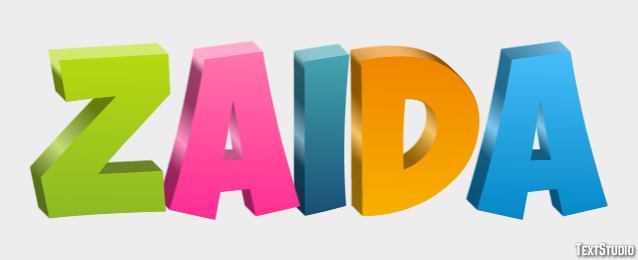 Zaida Text effect