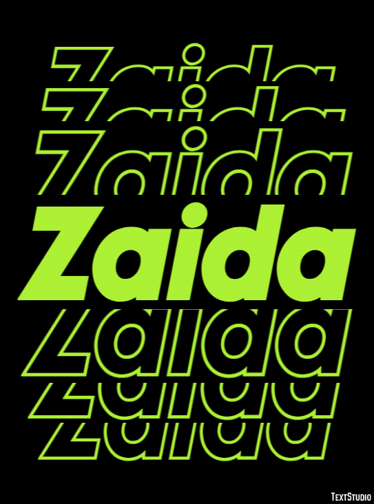 Zaida Text effect