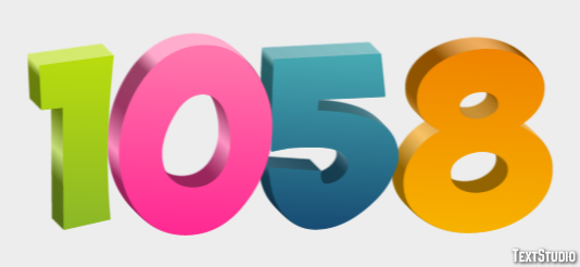 1058 Effetto testo