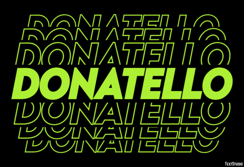 Donatello Эффект текста
