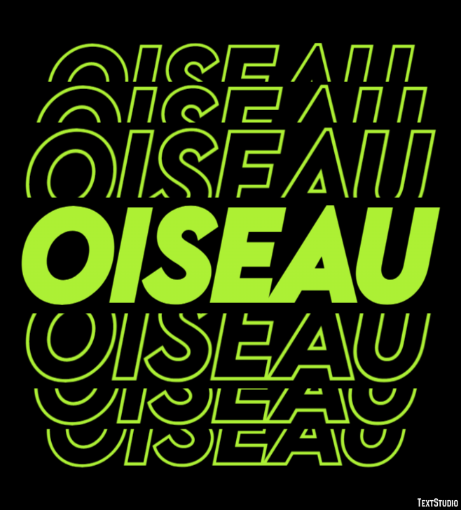 Oiseau Efeito de texto