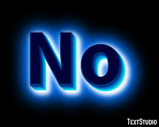 No Эффект текста
