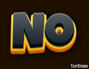 No Эффект текста