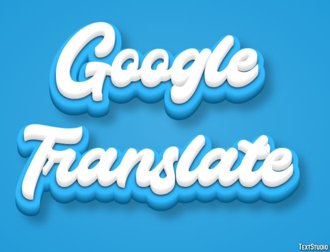 Google Translate Efeito de texto