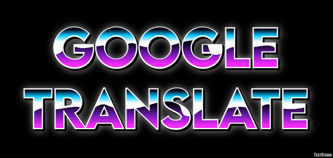 Google Translate Efeito de texto