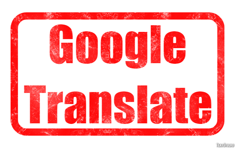 Google Translate Efeito de texto