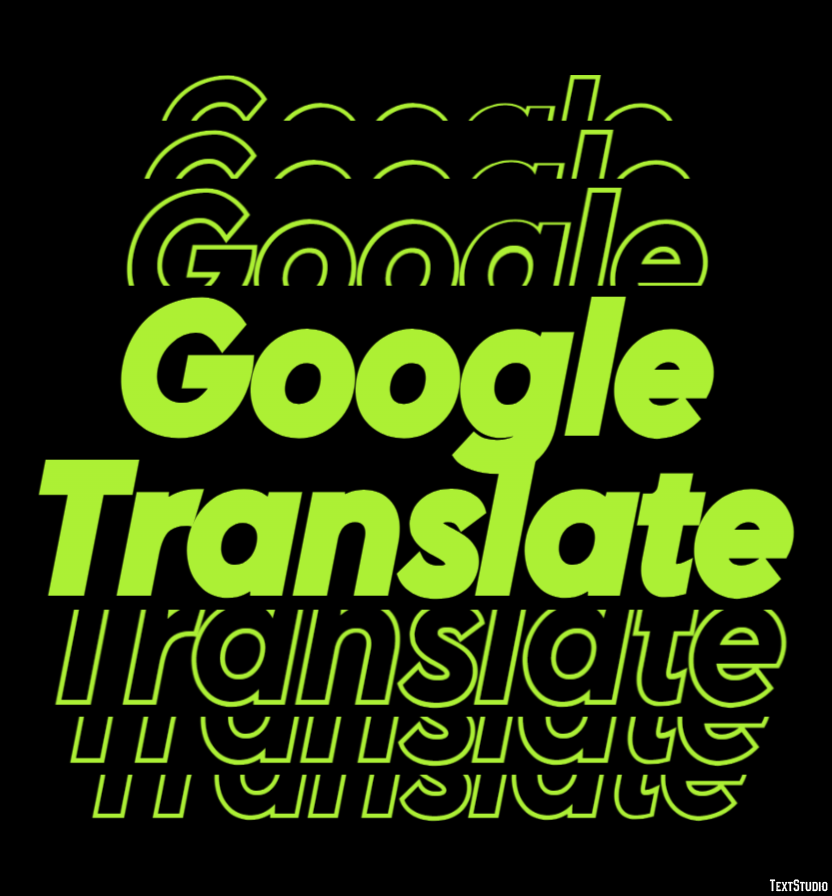 Google Translate Efeito de texto