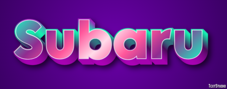 Subaru Text Effect