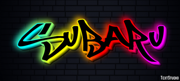 Subaru Text Effect