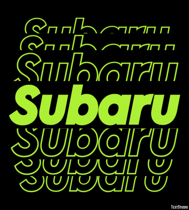 Subaru Text Effect
