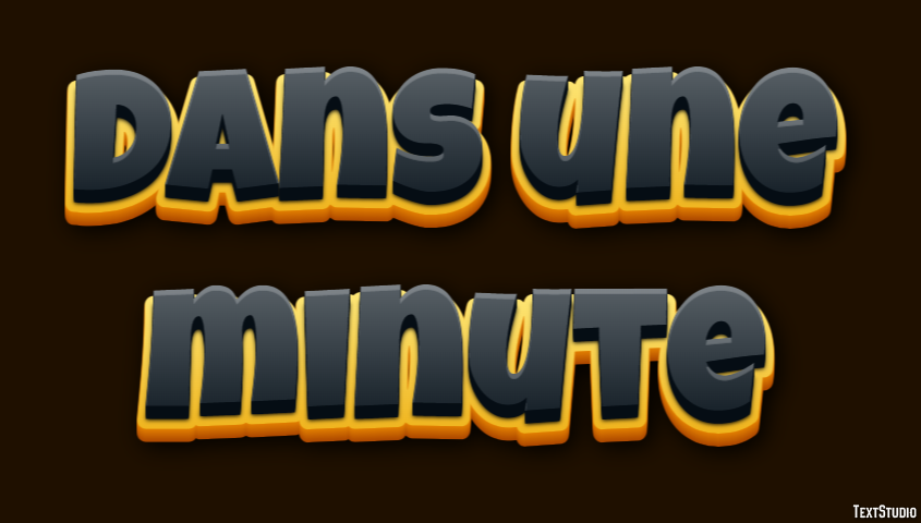 Dans une minute Effet de Texte