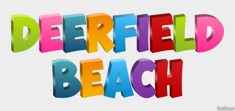 Deerfield Beach Effetto testo