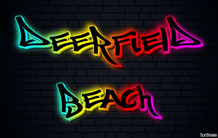 Deerfield Beach Efekt tekstowy