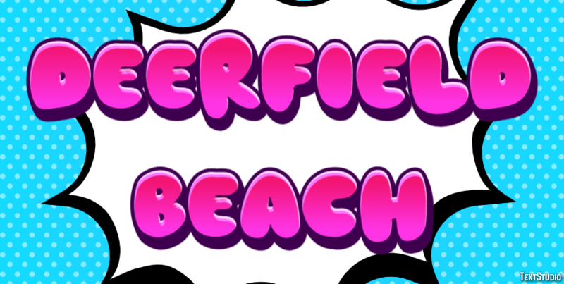 Deerfield Beach Efecto de Texto