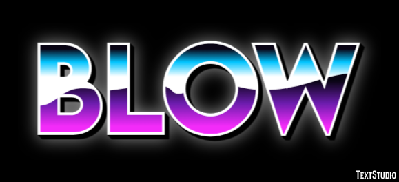 Blow Text effect