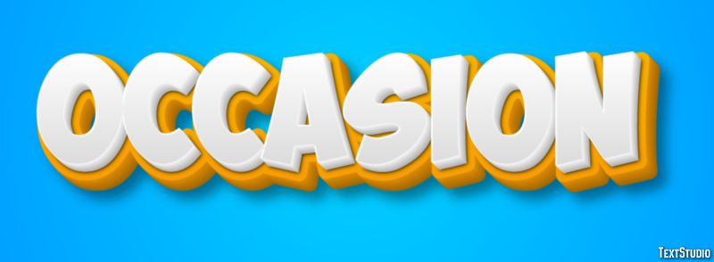 Occasion Efekt tekstowy