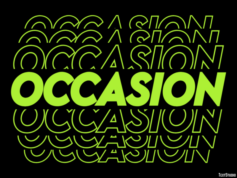 Occasion Text Effect