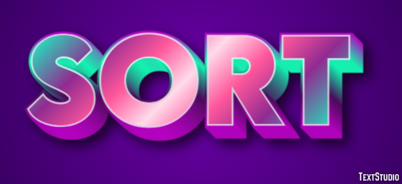 Sort Text Effect