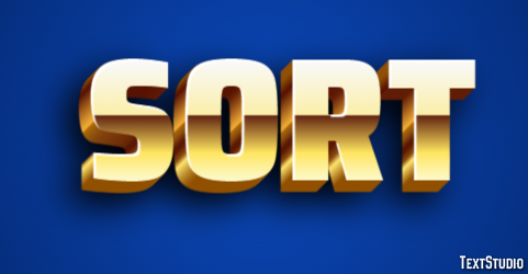 Sort Efeito de texto