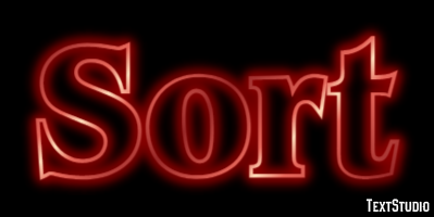 Sort Efeito de texto