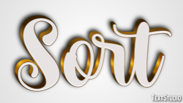 Sort Efeito de texto
