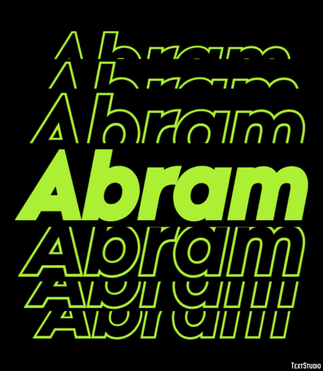Abram Efecto de Texto