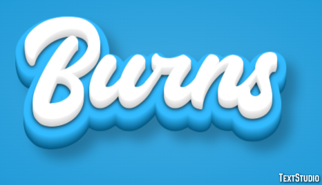 Burns Text effect