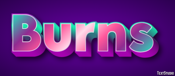 Burns Text effect