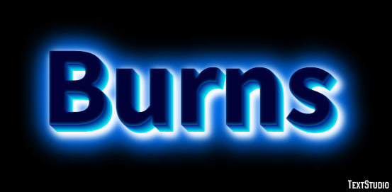 Burns Text effect