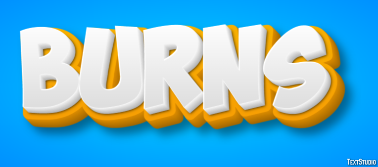 Burns Text effect