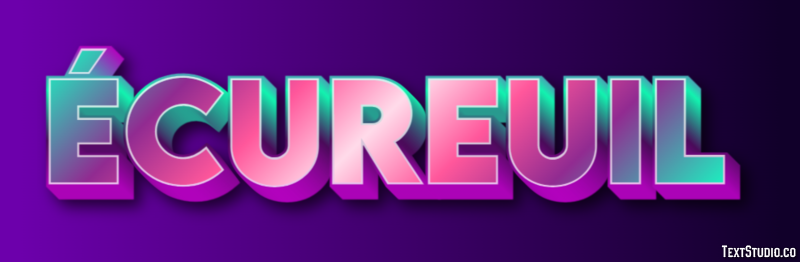 Écureuil Effet de texte