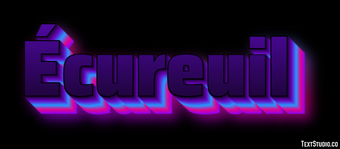 Écureuil Efeito de texto