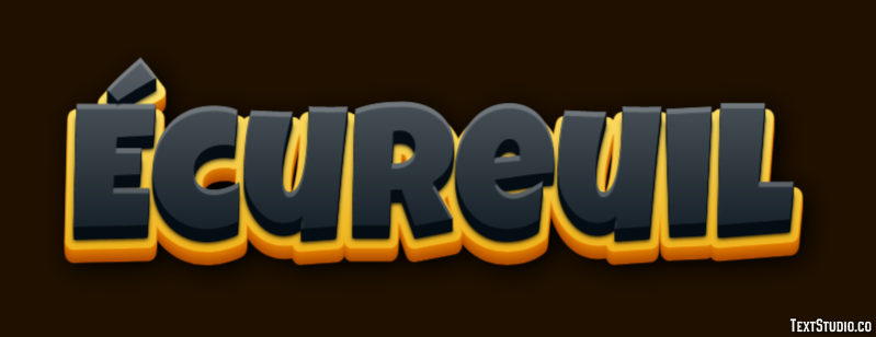 Écureuil Effet de texte