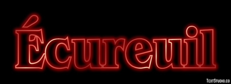 Écureuil Effet de texte