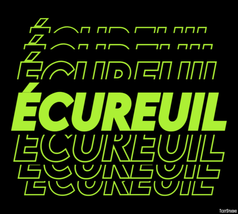 Écureuil Effet de texte