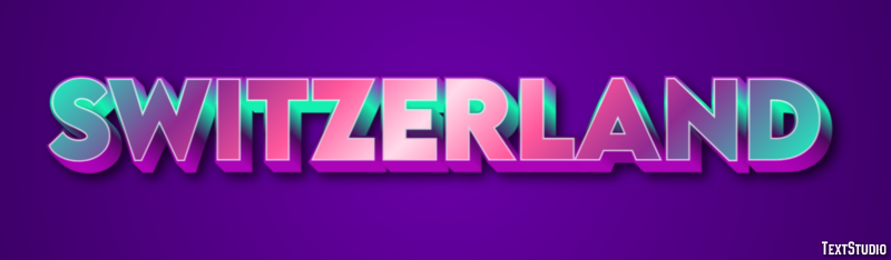 Switzerland Text Effect