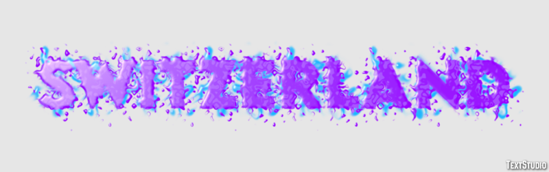 Switzerland Text effect