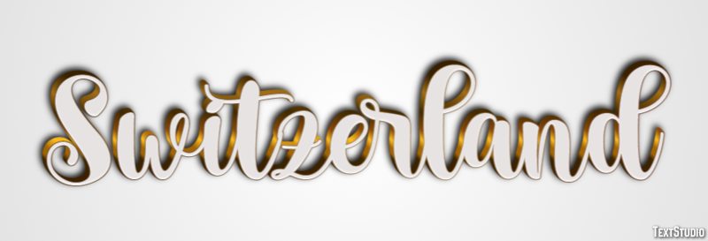 Switzerland Text Effect