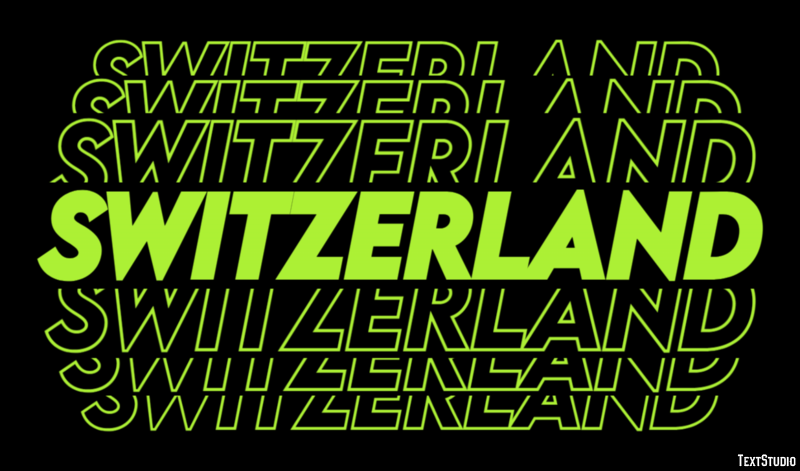 Switzerland Text Effect