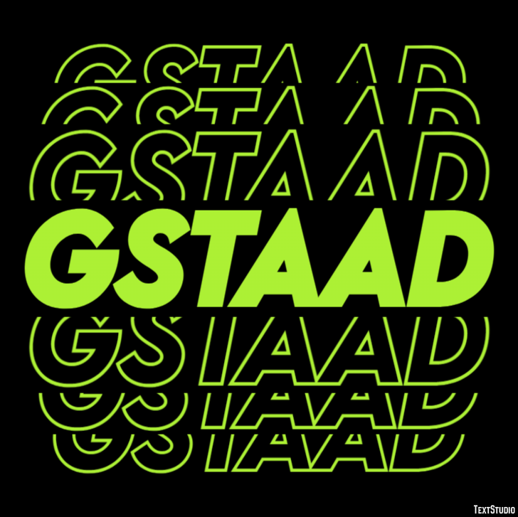 Gstaad テキスト効果