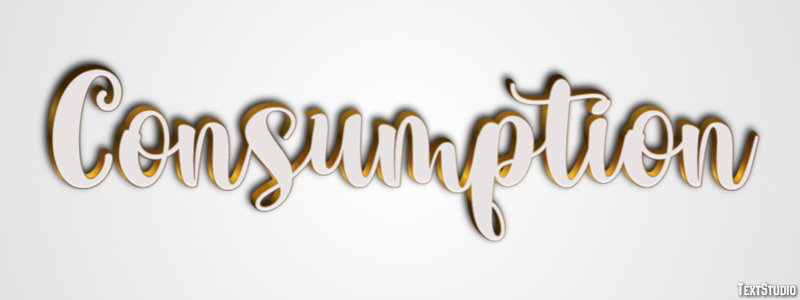 Consumption Text Effect