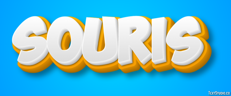 Souris Tekst Effect