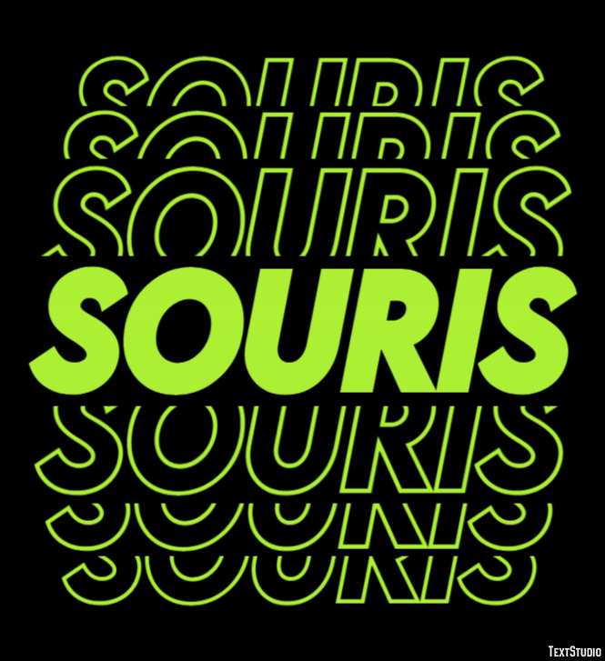 Souris Tekst effect