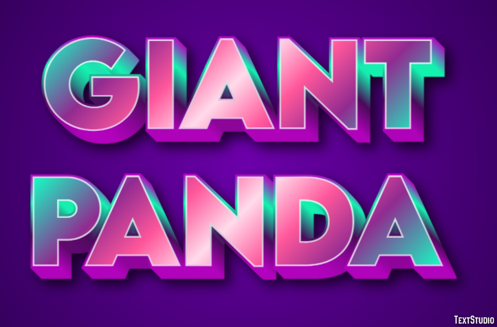 Giant Panda Effet de Texte