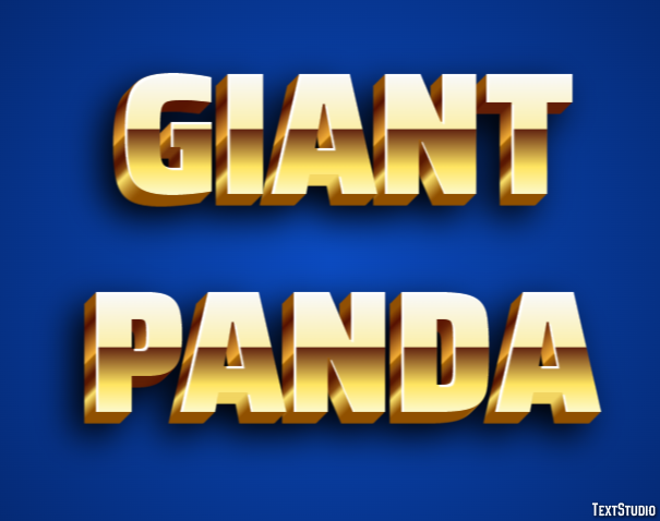 Giant Panda Effetto testo