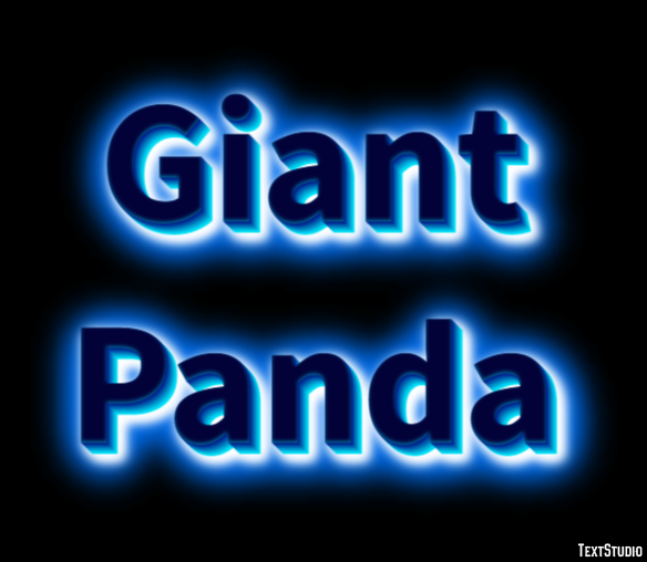 Giant Panda Effet de Texte