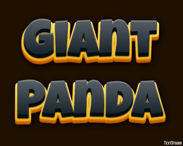 Giant Panda Effetto testo