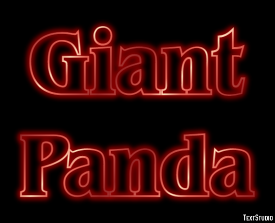 Giant Panda Эффект текста