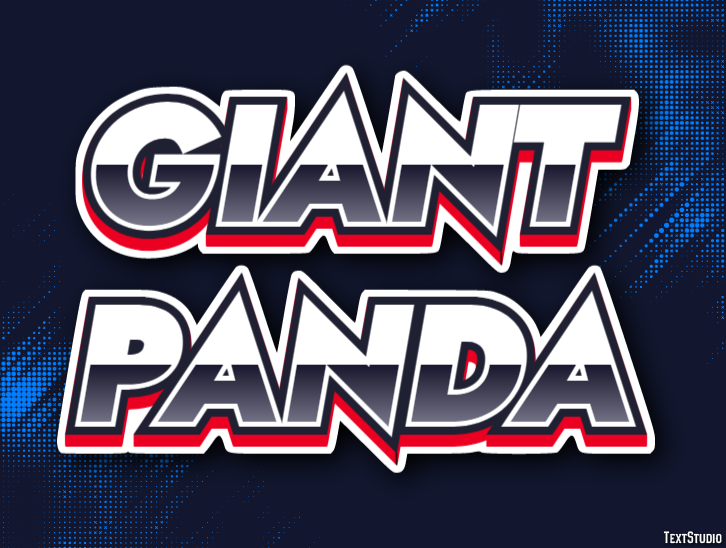 Giant Panda Effet de Texte